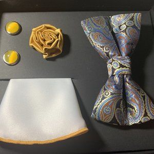 Pierre Cardin Bow Tie Pocket Square, Cufflinks